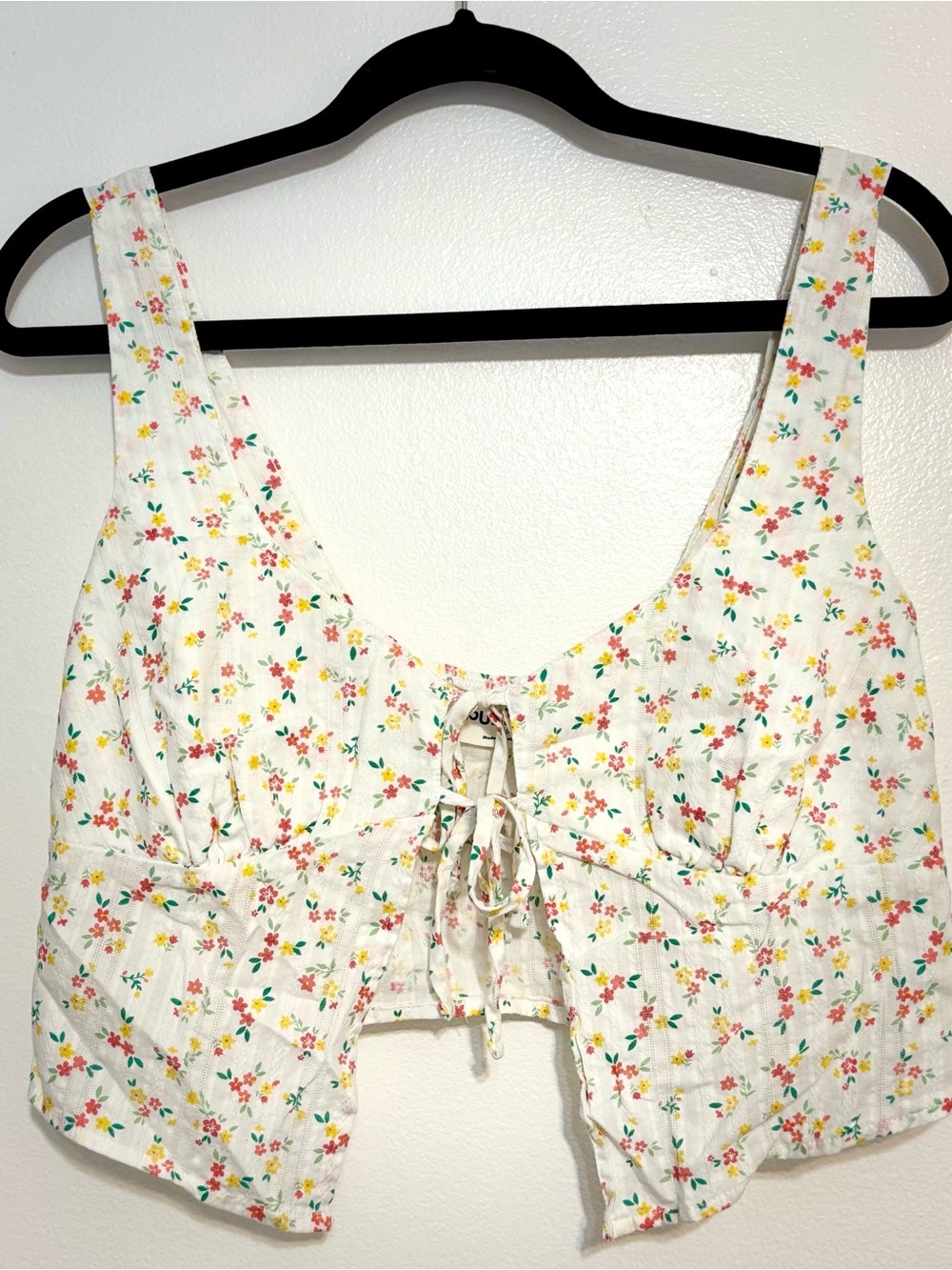 Floral Tie-Front Crop Camisole